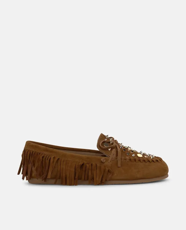 alma-en-pena-alfa-64090-loafer-mokassin-aus-wildleder-camel-mit-fransen image 1
