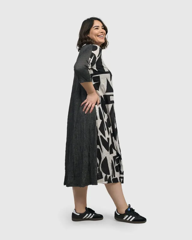 alembika-radio-midi-kleid-mono image 1