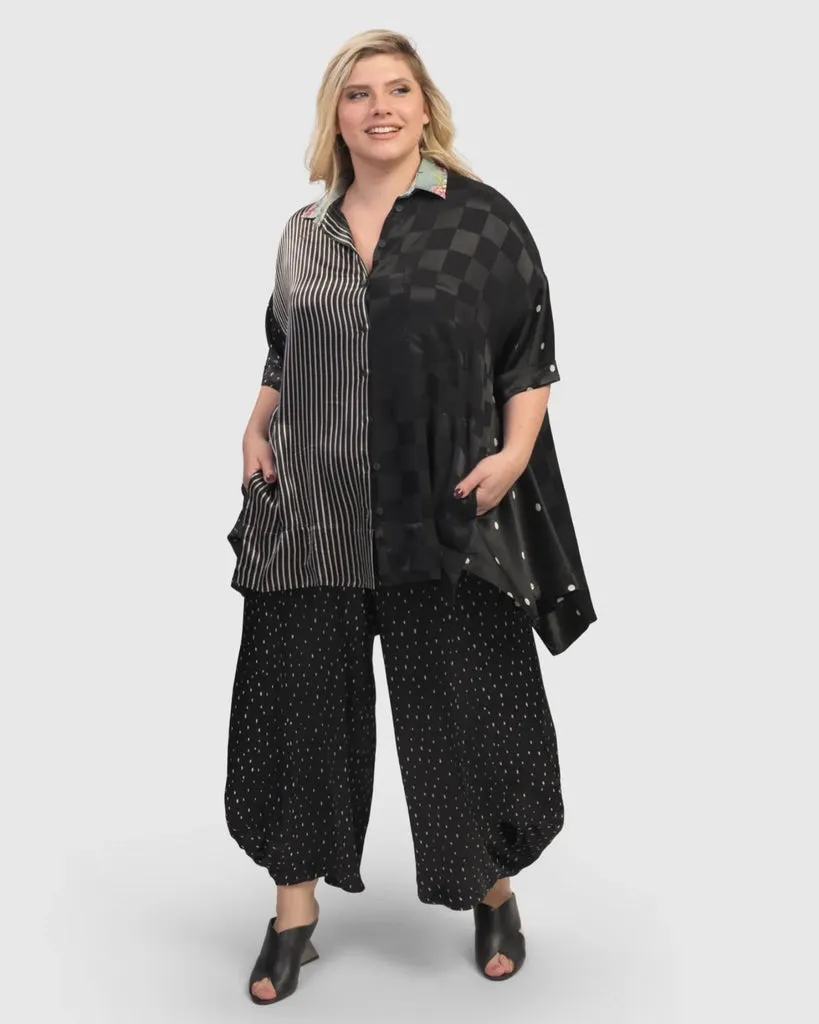 alembika-luxe-satin-trapeze-shirt-mix-satin-bluse image 1