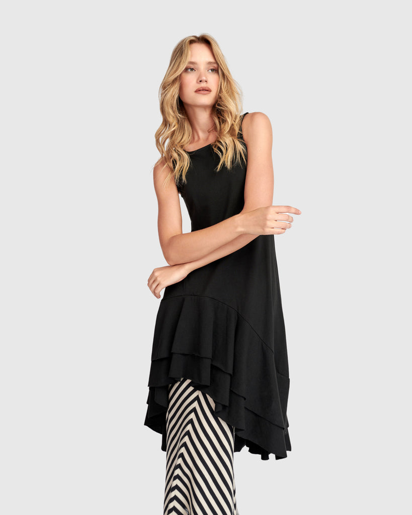 alembika-urban-staple-ruffle-tunik-schwarz image 1
