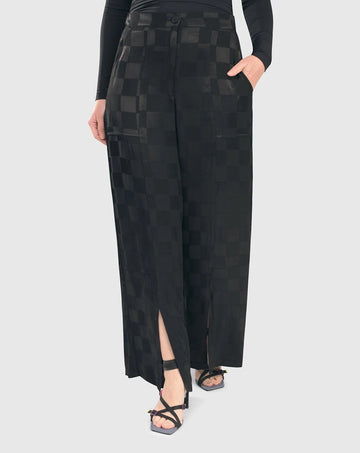 alembika-luxe-satin-hose-check-karo-mit-schlitz image 8