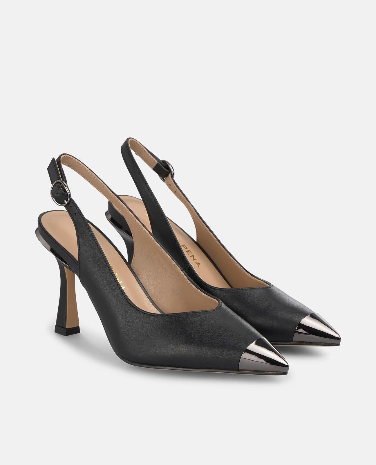 alma-en-pena-metallized-detail-heeled-shoe-pumps-in-schwarz-9-cm image 2