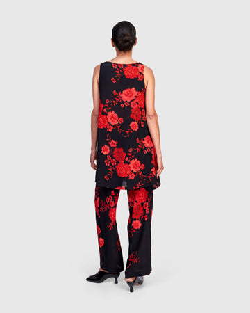 alembika-iki-chiffon-tank-black-red-peony image 5