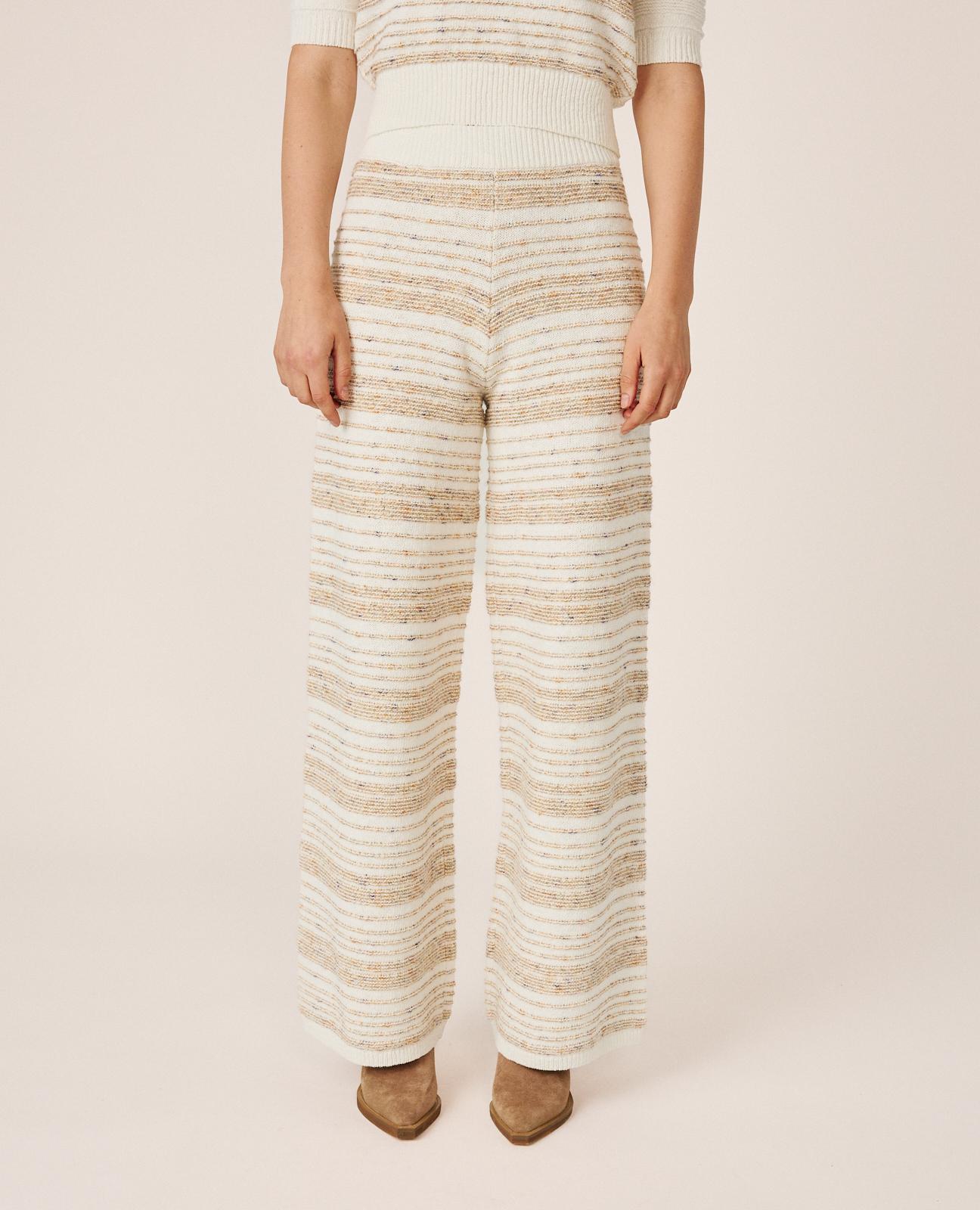 alma-en-pena-ribbed-striped-pants-rippstrick-hose-beige image 3