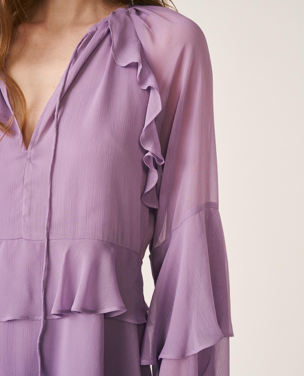 alma-en-pena-flared-sleeve-mini-kleid-lavendel-chiffon image 8