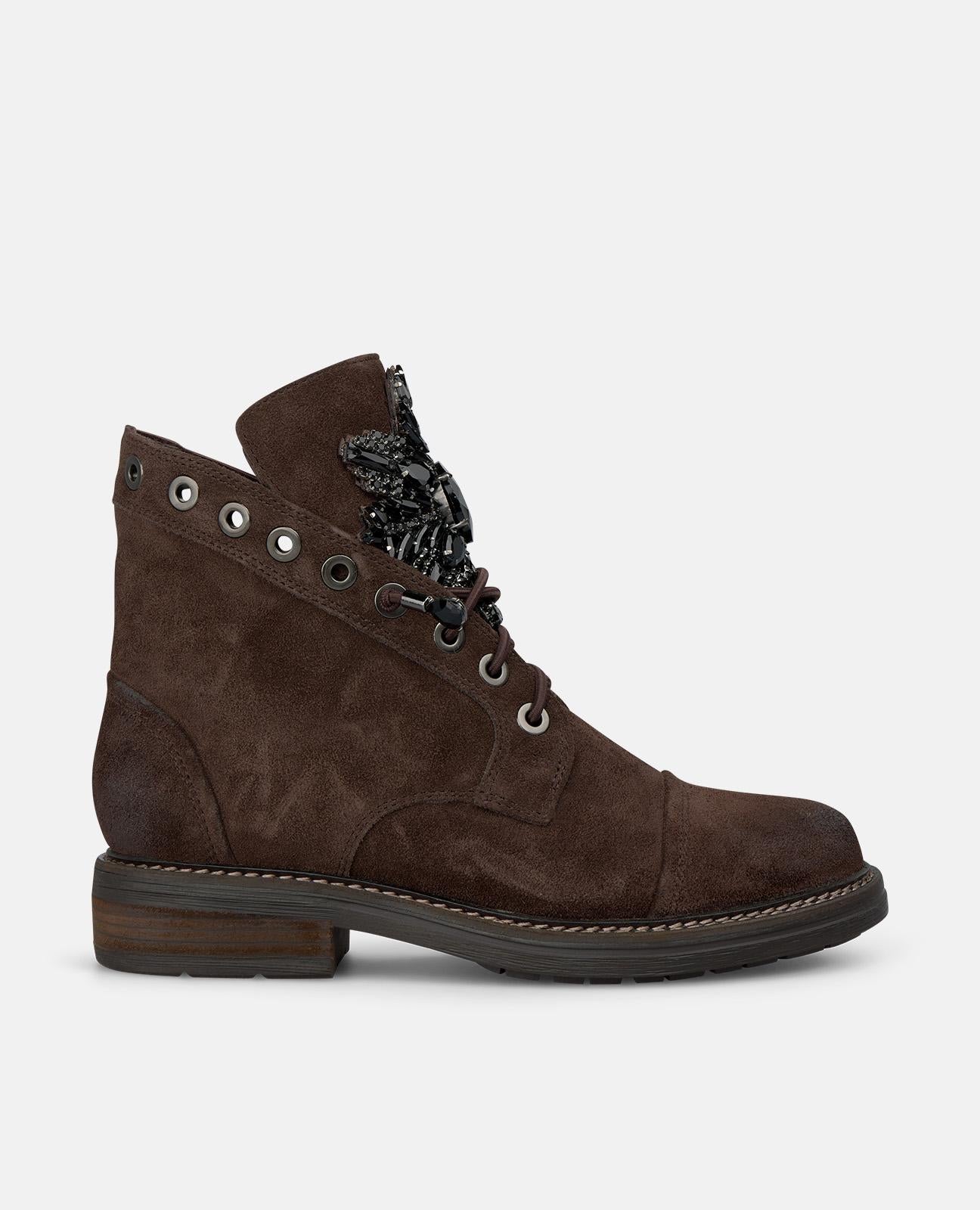 alma-en-pena-military-schn-rboots-braun-veloursleder-3-cm-absatz image 1