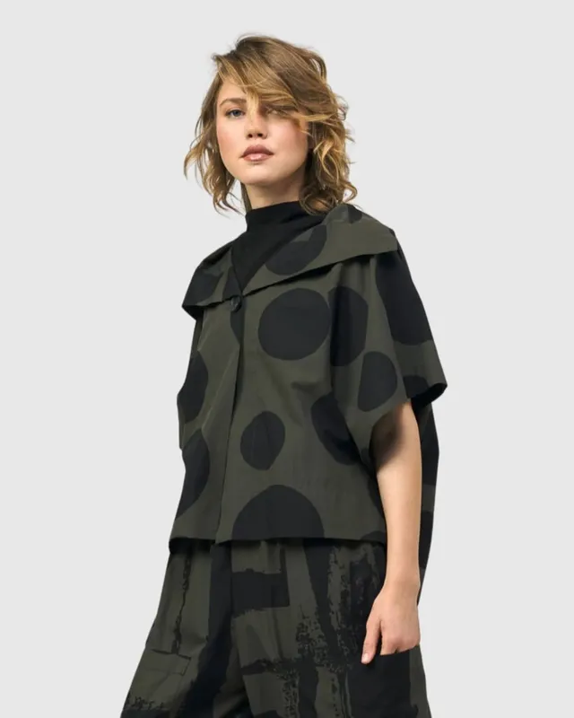 alembika-urban-dots-kiku-cape-jacke-khaki image 1