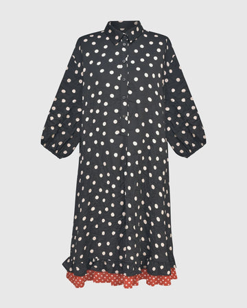 alembika-lara-ruffled-shift-kleid-dots image 7