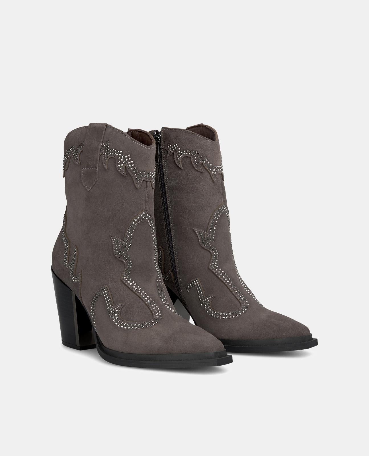 alma-en-pena-cowboy-stiefelette-grau-leder-9-5-cm-absatz image 2