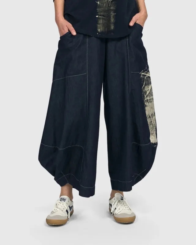 alembika-geneva-punto-pants-damen-hose-denim-baumwolle image 1