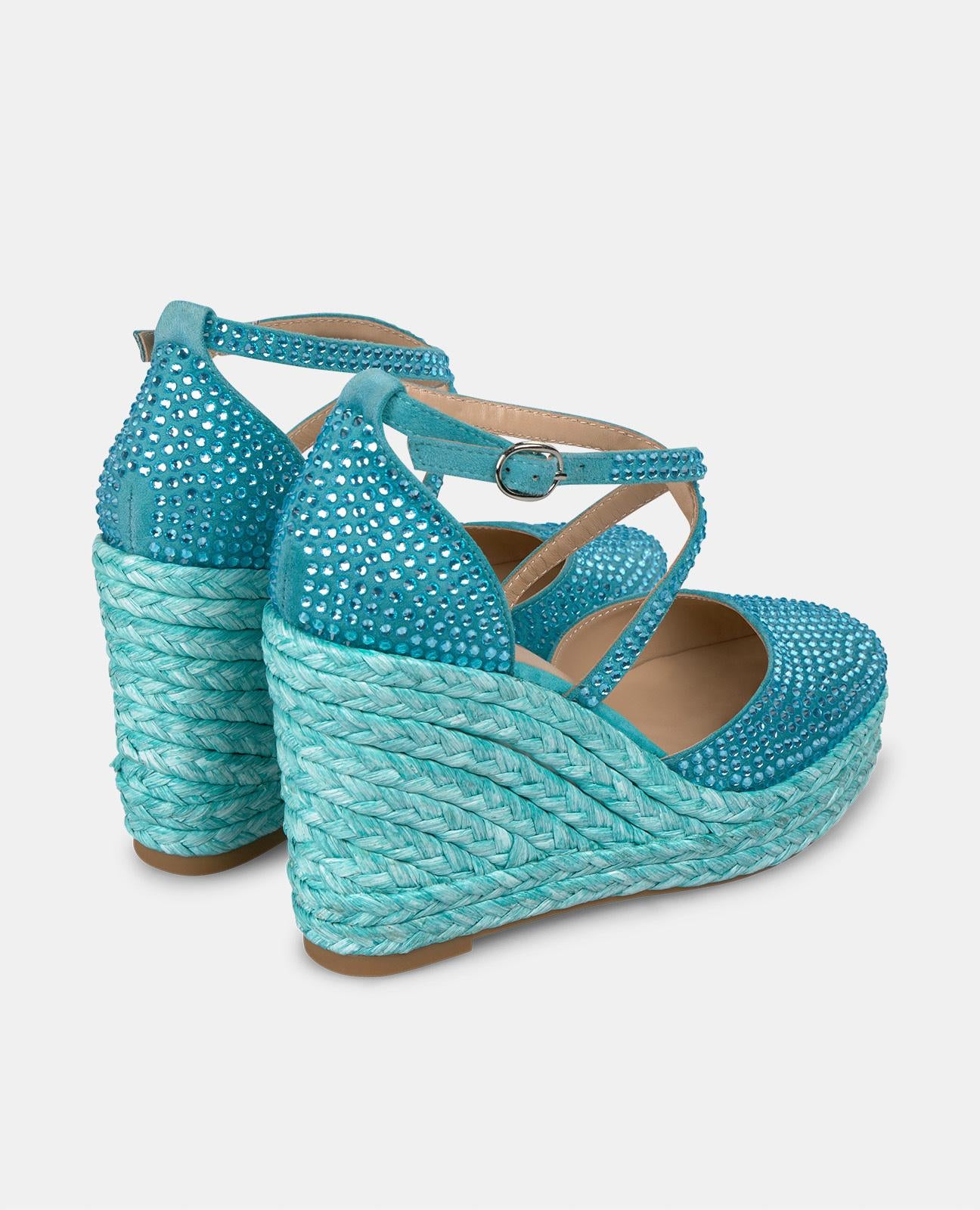 alma-en-pena-keilpantolette-mit-strass-t-rkis-9-8-cm-absatz image 3