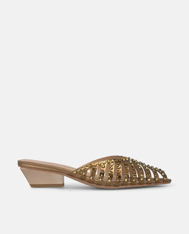 alma-en-pena-open-heel-mules-mit-mesh-einsatz-bronze image 1