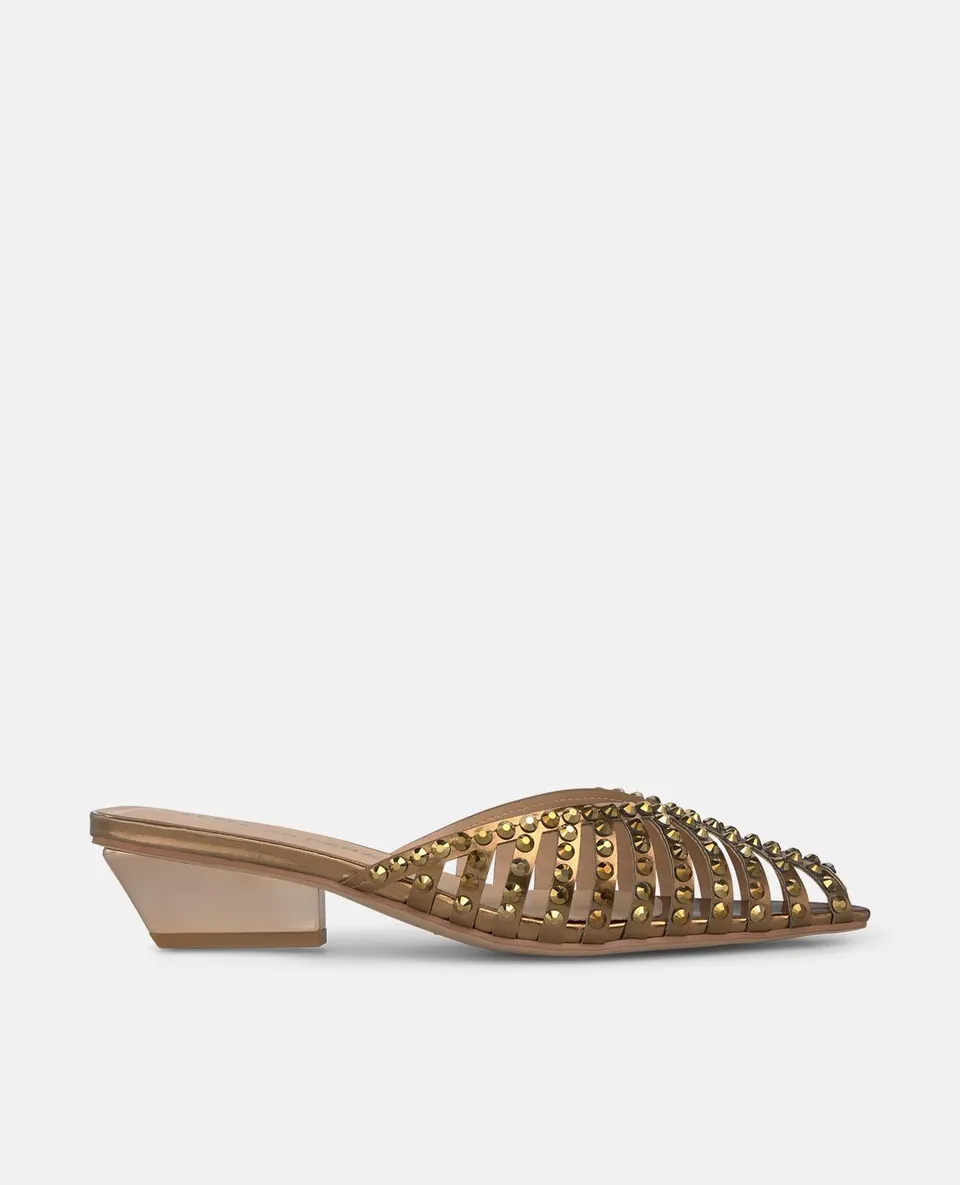 alma-en-pena-open-heel-mules-mit-mesh-einsatz-bronze image 1