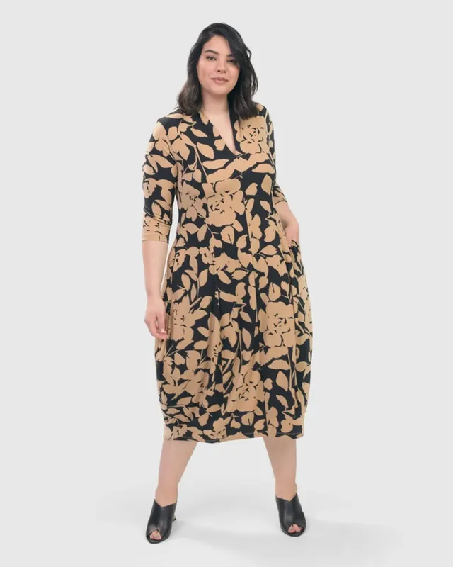alembika-olena-cocoon-dress-floral-damen-kleid image 1