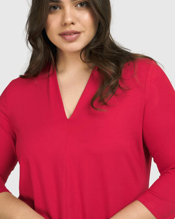 alembika-essential-v-ausschnitt-top-red-rose image 3