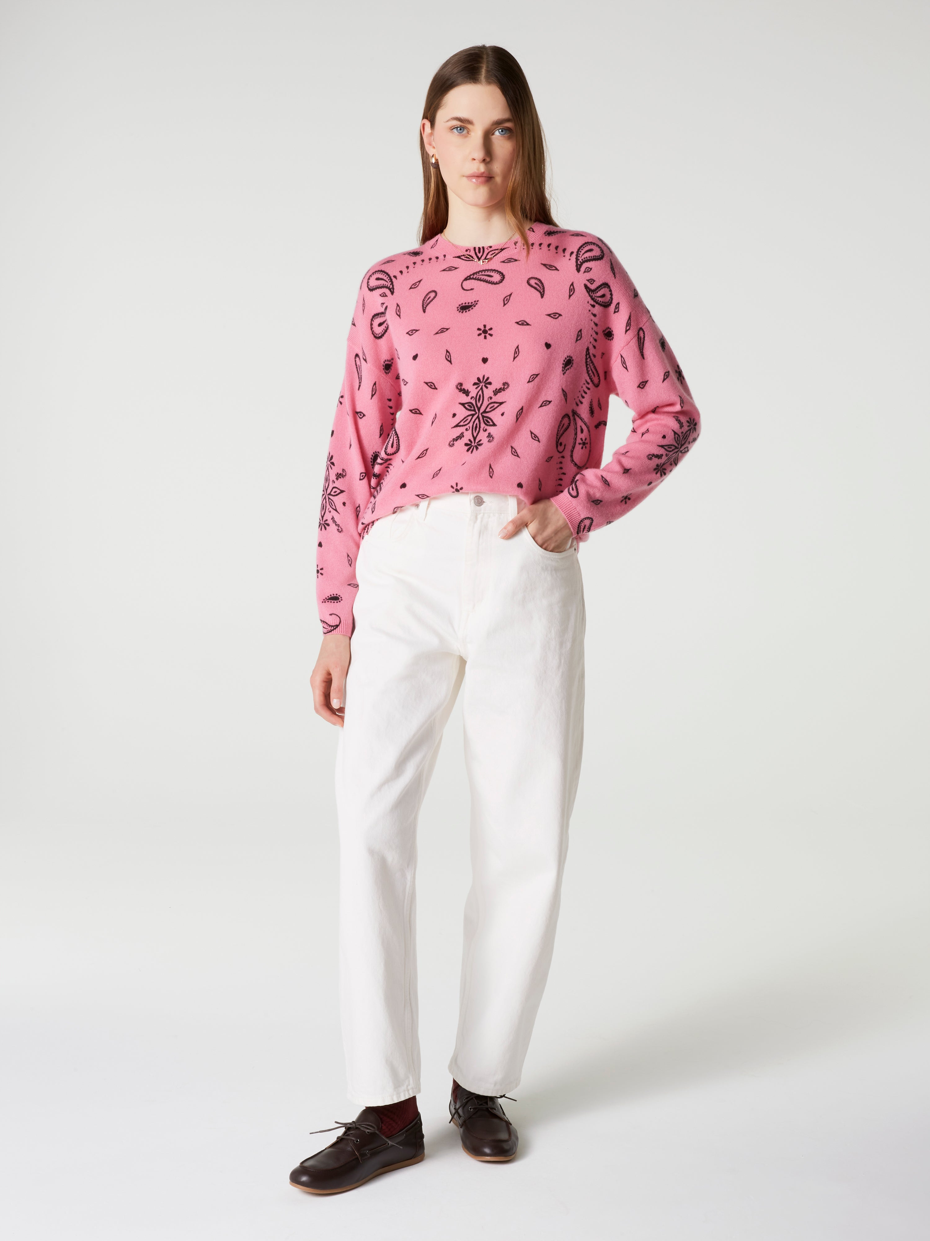 absolut-ariane-print-damen-kaschmirpullover-rundhals-bandana-print-pink image 5