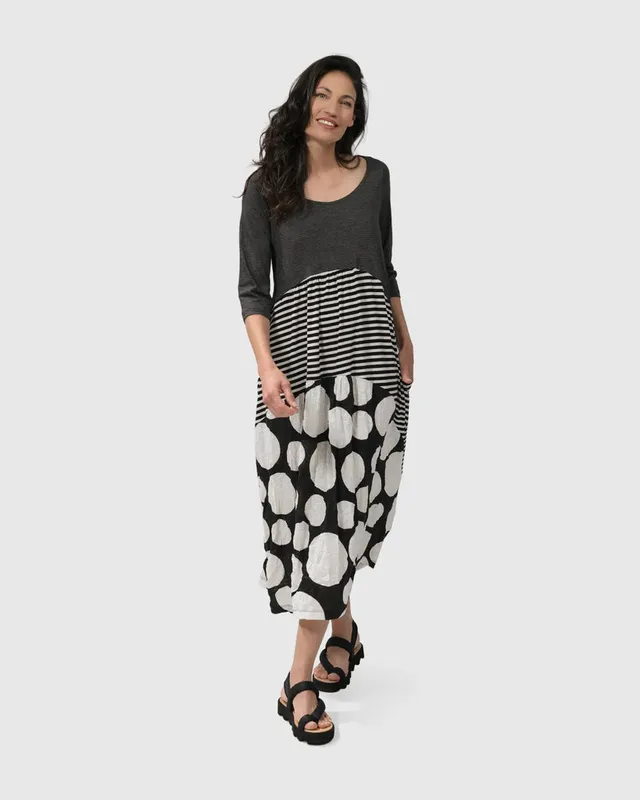 alembika-sd162m-sunday-hostess-maxi-kleid-mono image 1