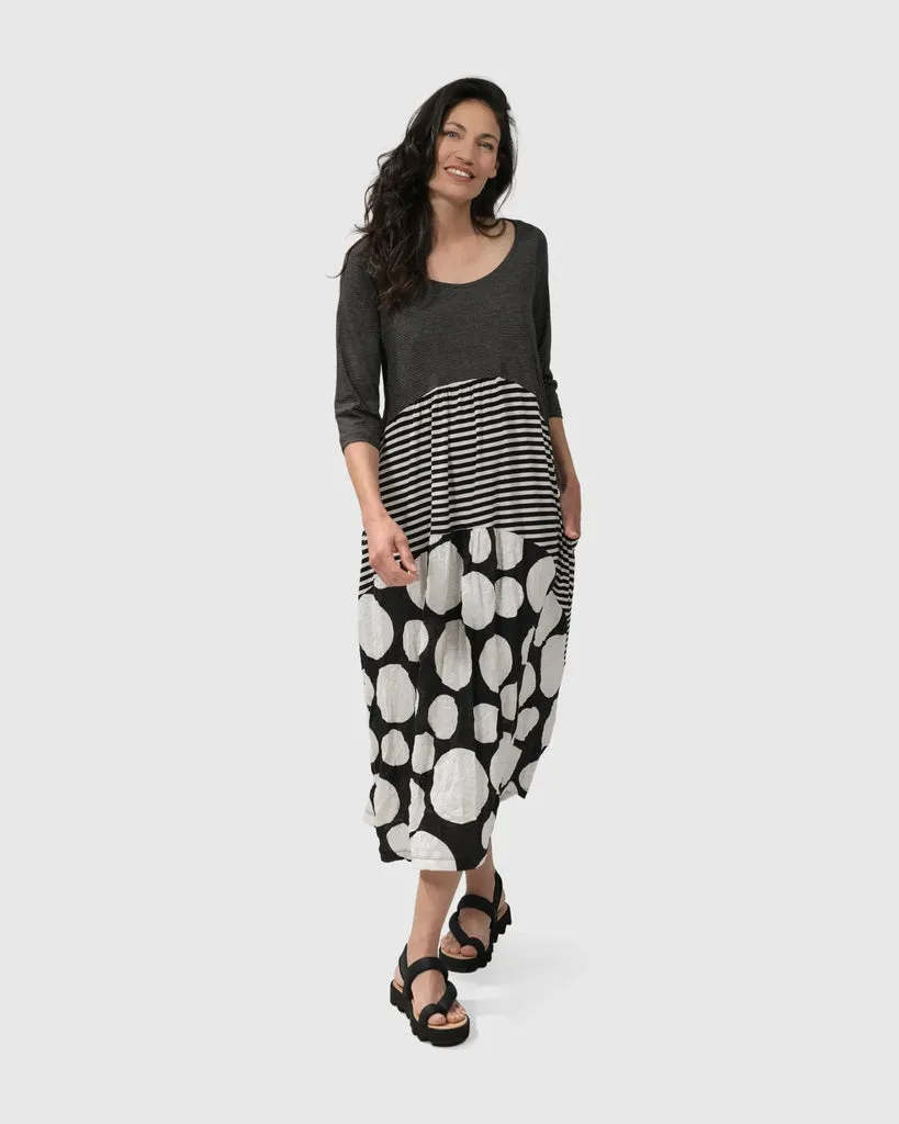 alembika-sd162m-sunday-hostess-maxi-kleid-mono image 1