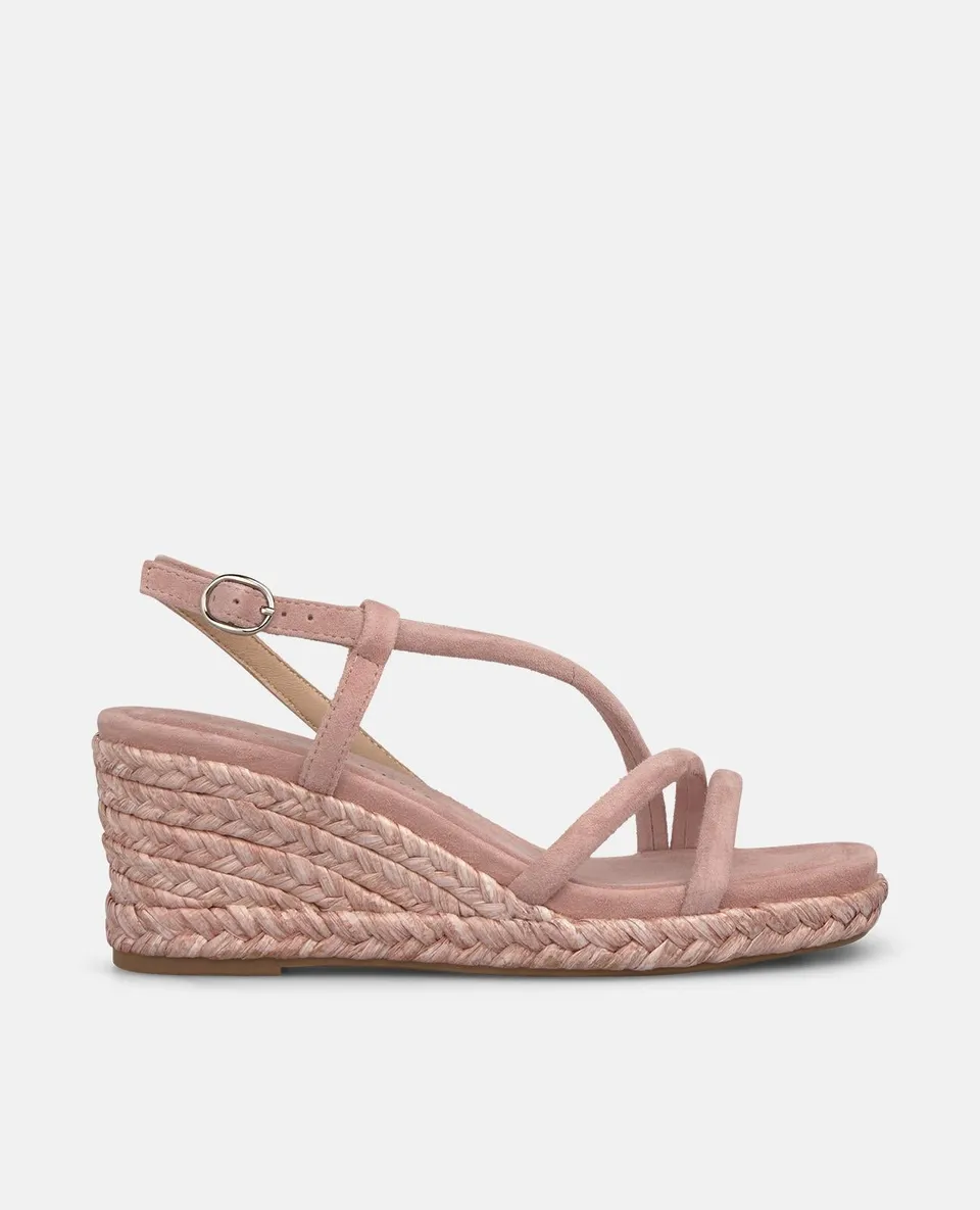 alma-en-pena-keil-sandalen-esparto-puderrosa-tubular-riemen-7-cm-keil-eckig image 1