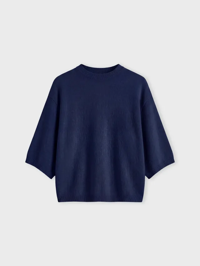 absolut-bettina-poncho-pullover-mit-rundhals-aus-kaschmir-navy image 1
