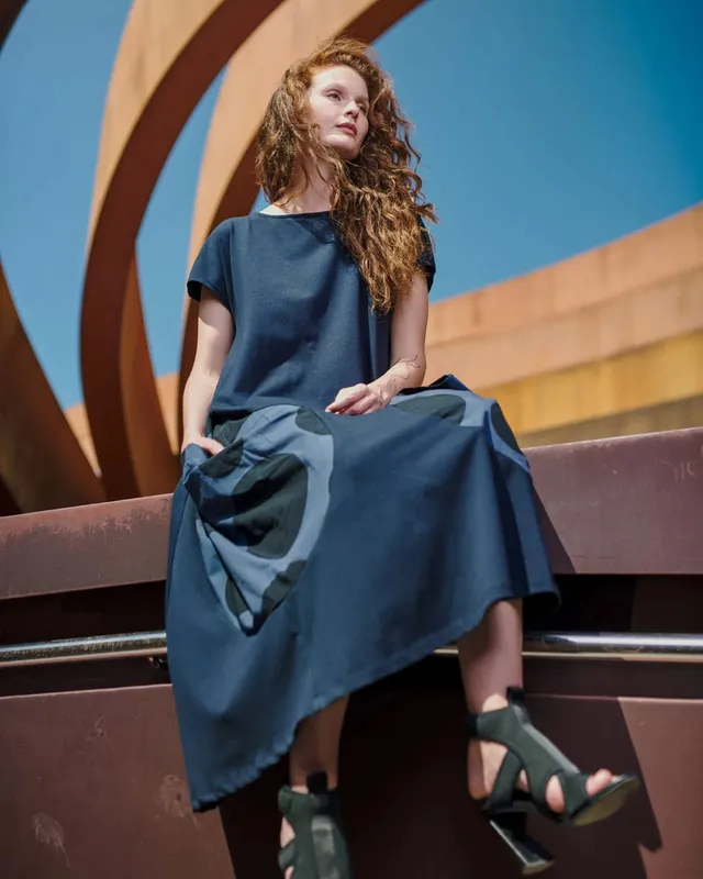 alembika-urban-melody-midi-kleid-navy image 1