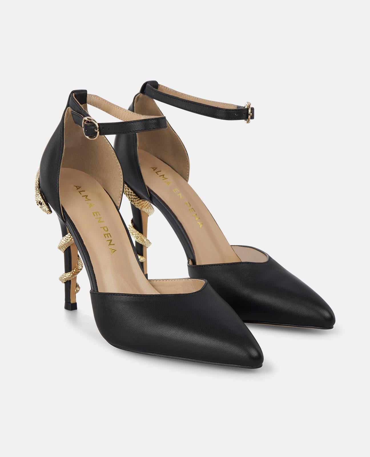 alma-en-pena-snake-heel-shoes-pumps-schlangenprint-schwarz-9-cm image 2