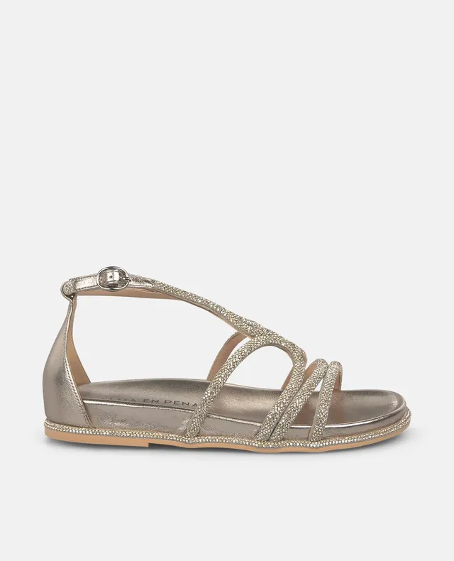 alma-en-pena-alfa-62943-flache-sandale-bronze-metallic-2-5-cm image 1