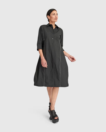 alembika-urban-the-edit-baumwoll-hemdblusenkleid-schwarz image 3