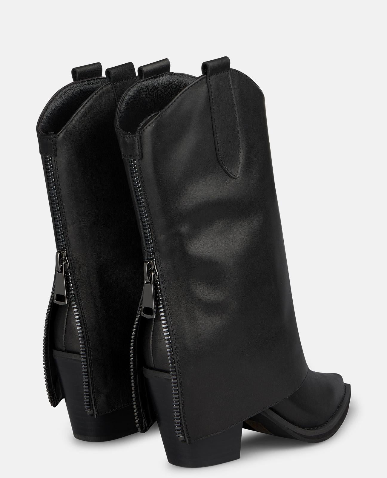 alma-en-pena-cowboy-boots-zip-nappa-stiefel-schwarz-7-cm image 3