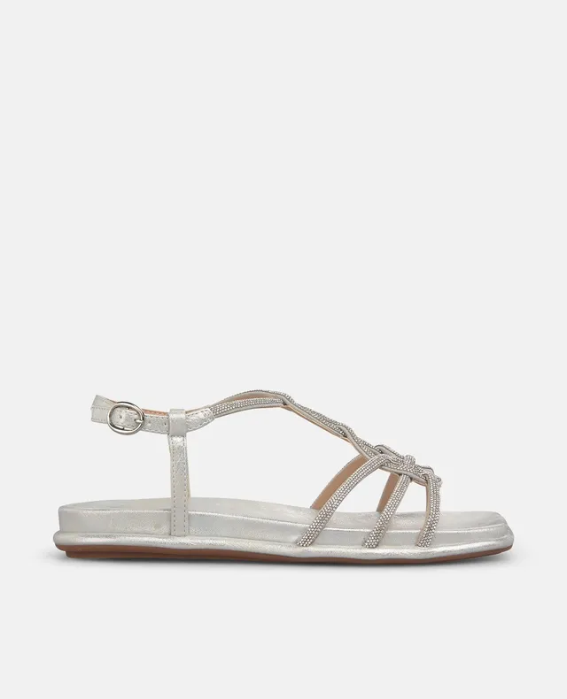 alma-en-pena-flat-sandals-damen-silber-metallic-riemchen image 1