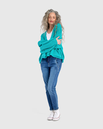 alembika-simply-slouchy-cardigan-strickjacke-t-rkis image 7
