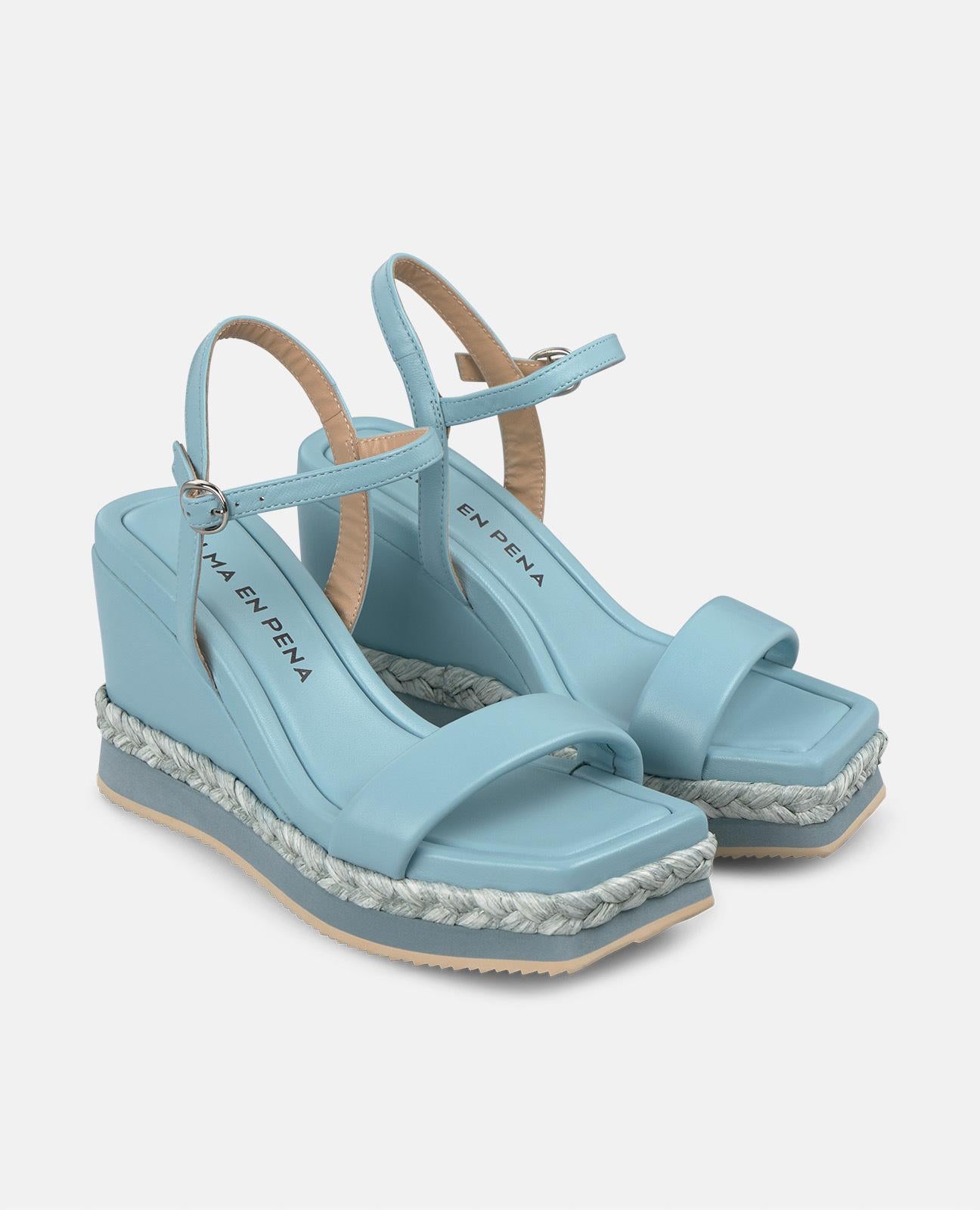 alma-en-pena-keilpantolette-blau-mit-flechtriemen-9-8-cm-keil-eckige-kappe image 2