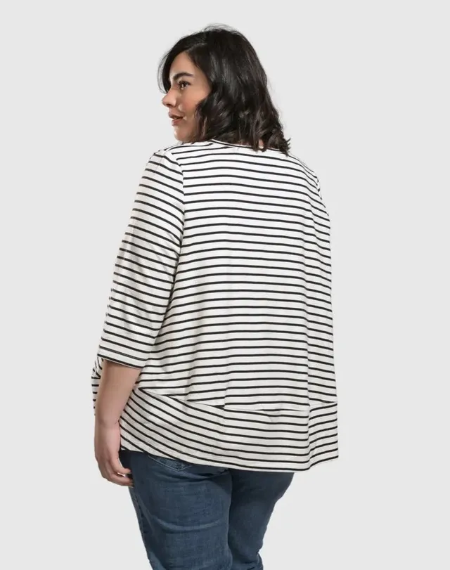 alembika-urban-edge-stripe-top-schwarz image 1
