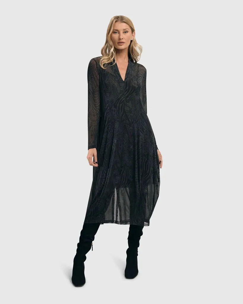 alembika-soft-chiffon-cocoon-dress-pewter-damen-kleid image 1
