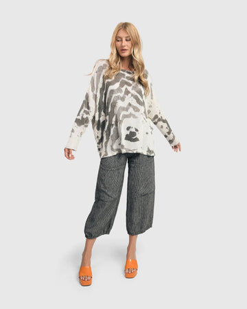 alembika-pinstripe-linen-lantern-hose-grau-leinenhose image 2