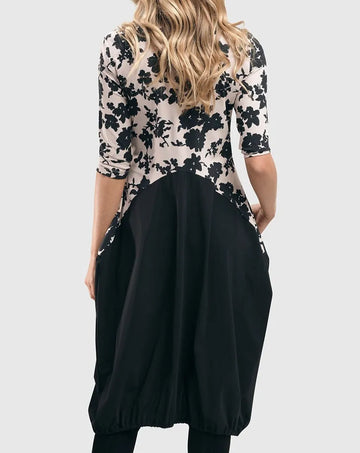 alembika-tekbika-drape-pocket-kleid-floral-jerseykleid image 4