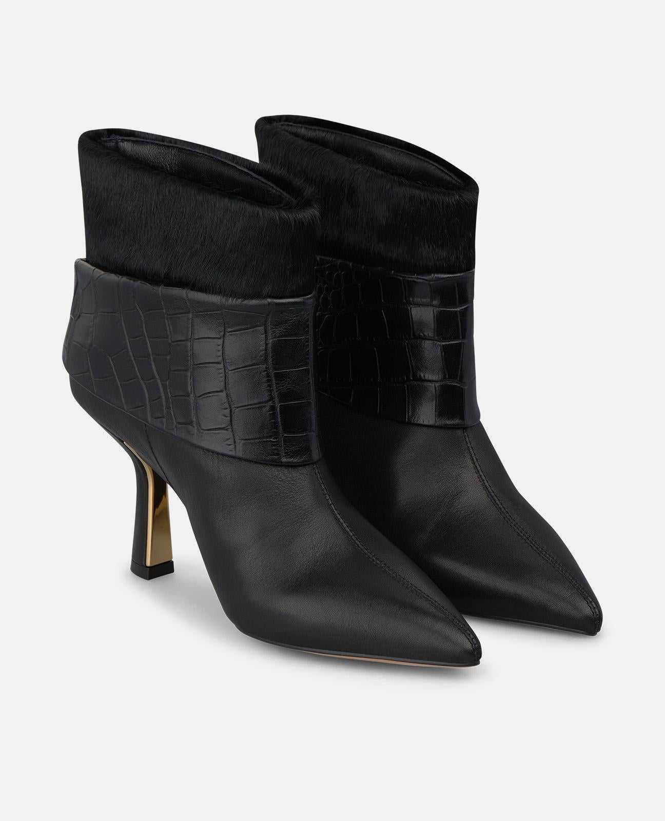 alma-en-pena-suede-stiefeletten-animal-print-schwarz image 2