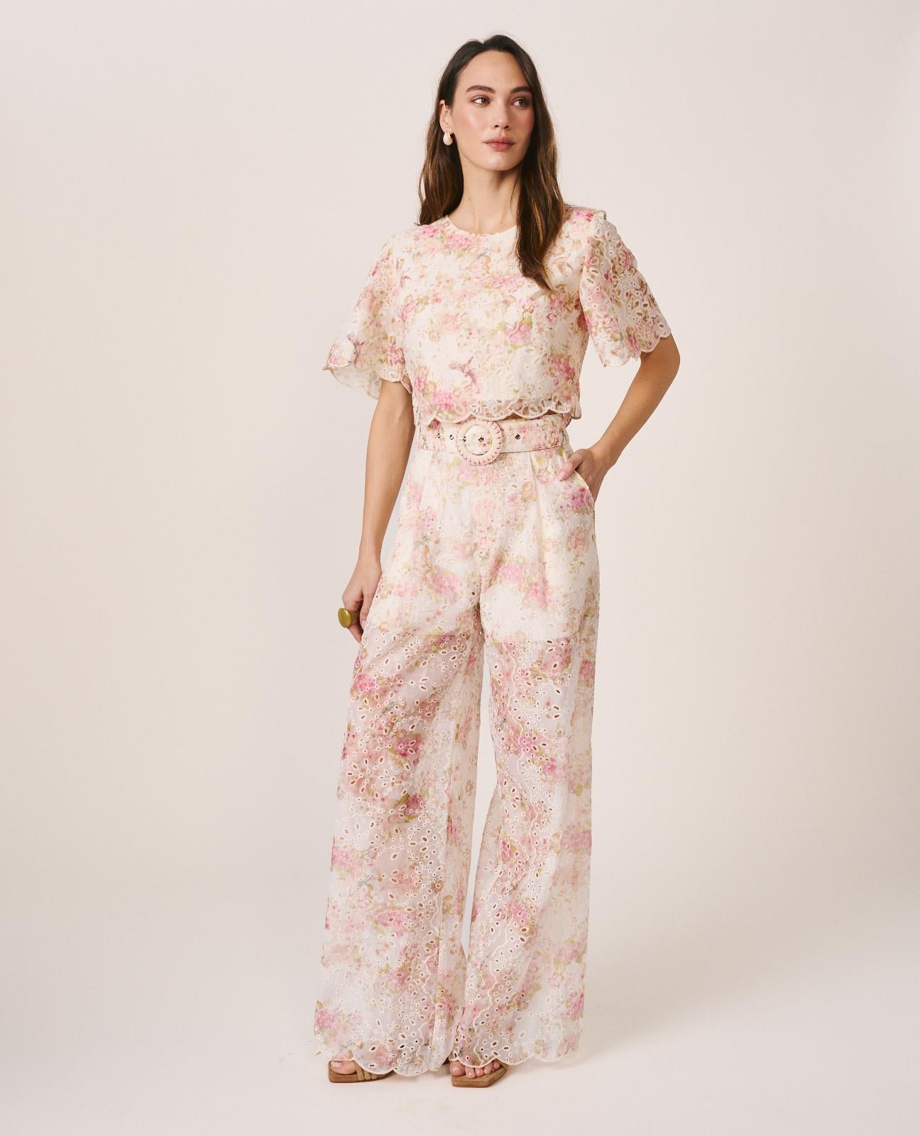 alma-en-pena-floral-stickerei-top-rosa image 2