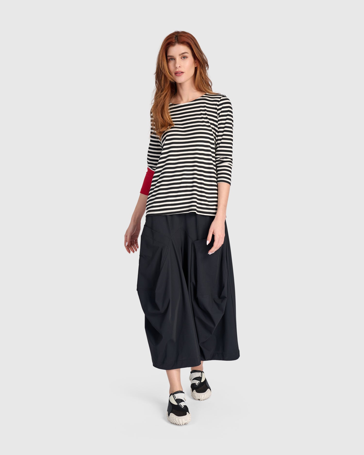 alembika-striped-stretch-tee-schwarz-wei-tt102s image 7
