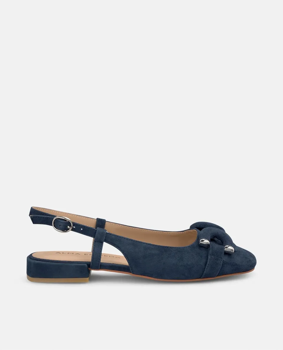alma-en-pena-ballerina-flachschuh-mit-steigb-gel-blau-2-cm image 1