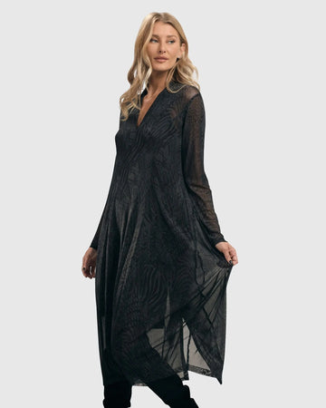 alembika-soft-chiffon-cocoon-dress-pewter-damen-kleid image 3
