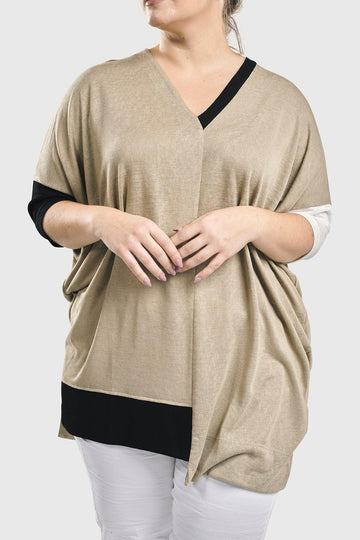 alembika-colorblock-tunika-top-sand-multi image 6