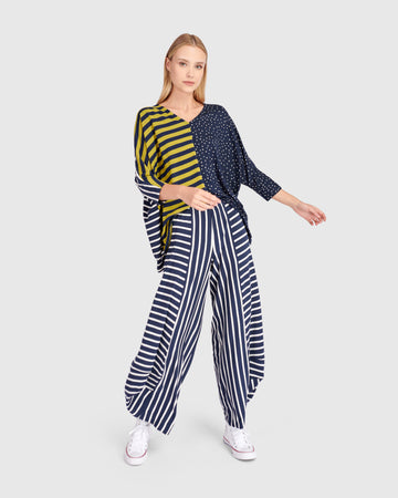 alembika-ahoy-punto-hose-navy-wei-damen-streifenhose image 2