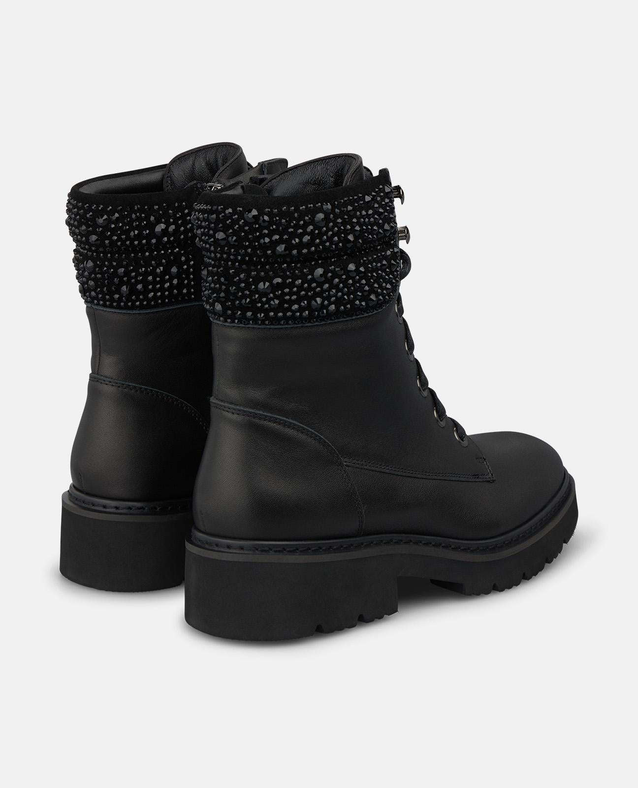 alma-en-pena-leder-military-boots-schwarz-strass-4-cm image 3