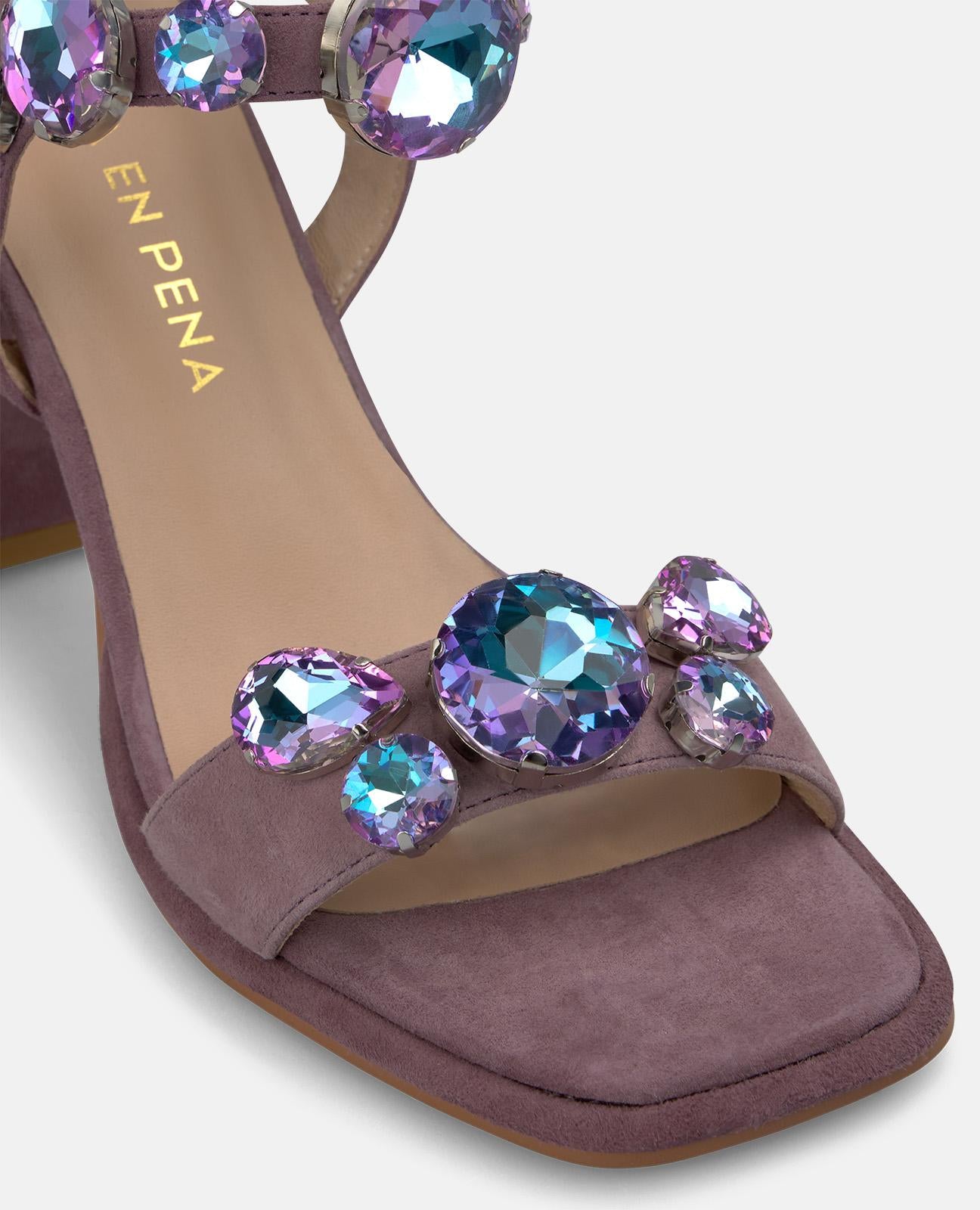 alma-en-pena-alfa-62646-sandaletten-mit-strass-lavendel-9-cm-blockabsatz image 4