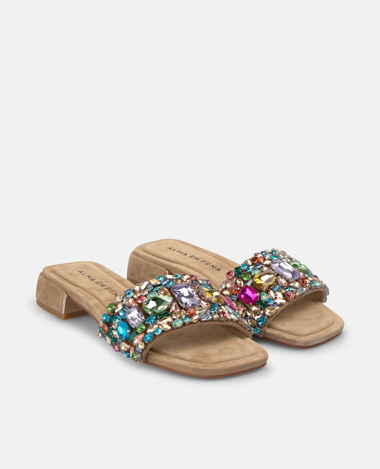 alma-en-pena-sandalen-mit-breitem-riemen-flache-sandalen-arena-2-5-cm image 2