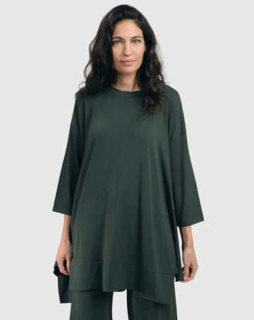 alembika-essential-trapeze-top-green-jerseyshirt image 4
