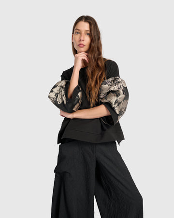 alembika-reverie-puff-sleeve-top-damen-oberteil-floral image 3