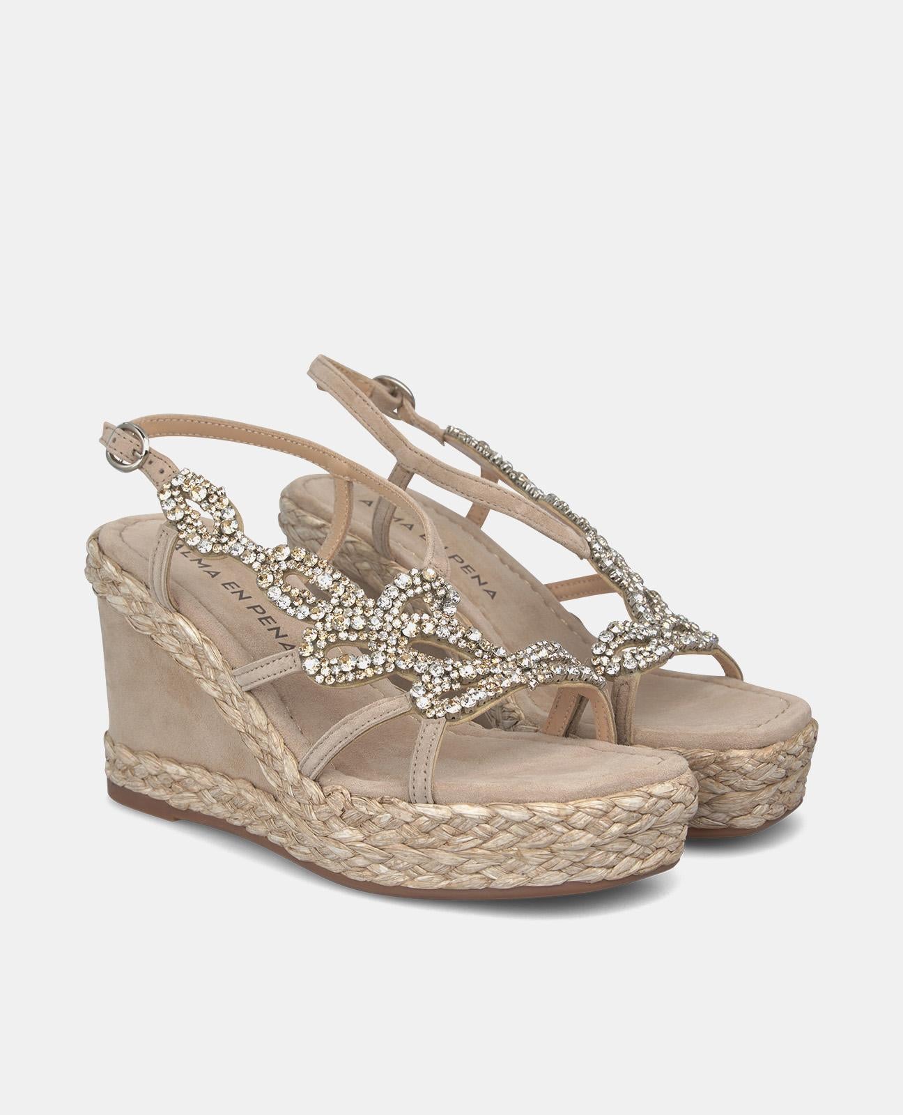 alma-en-pena-keilsandalen-vis-n-geflochtene-wedges-mit-strass-9-5-cm image 2