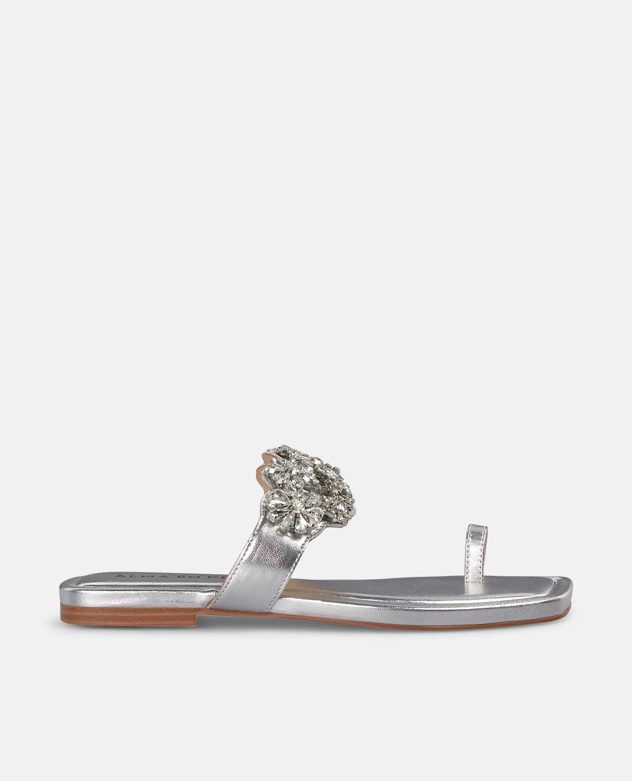 alma-en-pena-zehensteg-flats-strass-silber-eckig-1-cm image 1